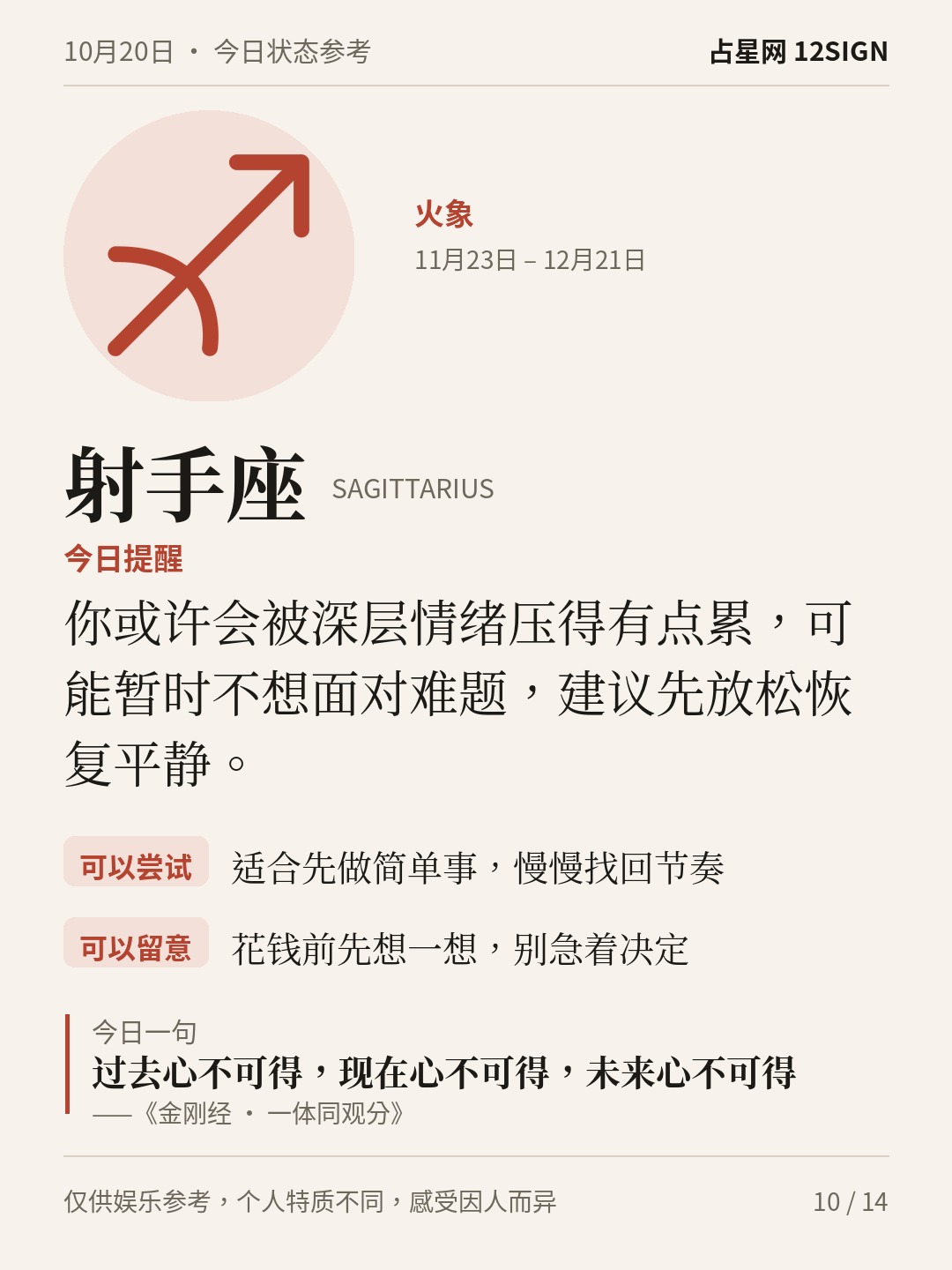 10月20日十二星座状态参考｜慢慢说清 10/14